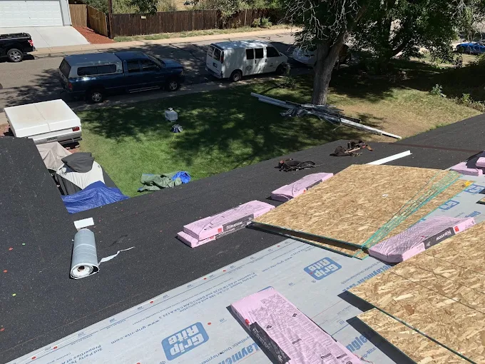 Better Construction Roofing – roof moss removal and cleaning in progress